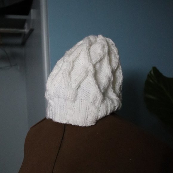 White Winter Hat - Picture 3 of 4